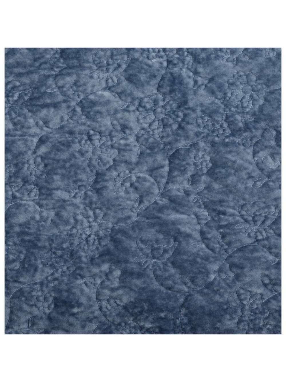The Pioneer Woman Home Blue Dust Cottage Eloise Floral 100% Poly Velvet Quilt - Picture 6 of 9